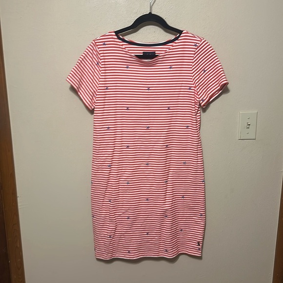 Joules Striped‎ Star Embroidered Dress Size 10 - Picture 1 of 6